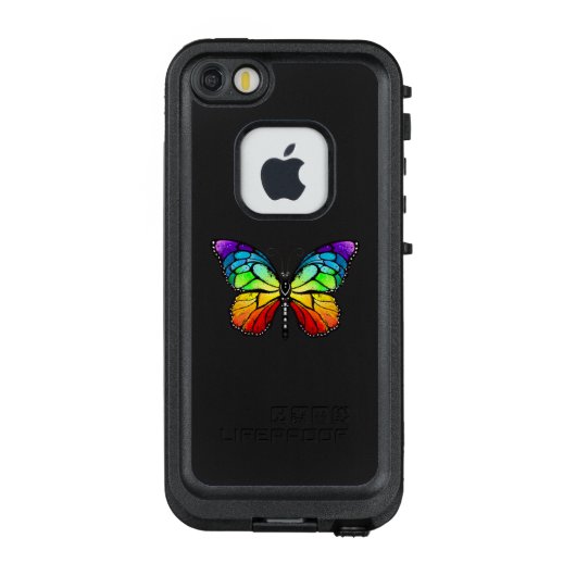Monarch van regenboogvlinders LifeProof iPhone hoesje (Achterkant)