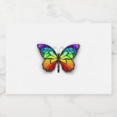 Monarch van regenboogvlinders likeurfles etiket (Enkel label)