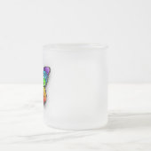 Monarch van regenboogvlinders matglas koffiemok (Center)