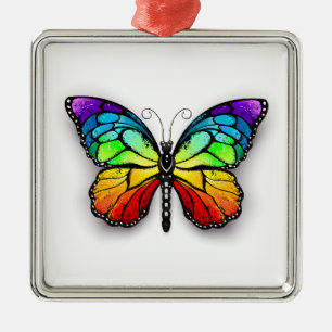 Monarch van regenboogvlinders metalen ornament