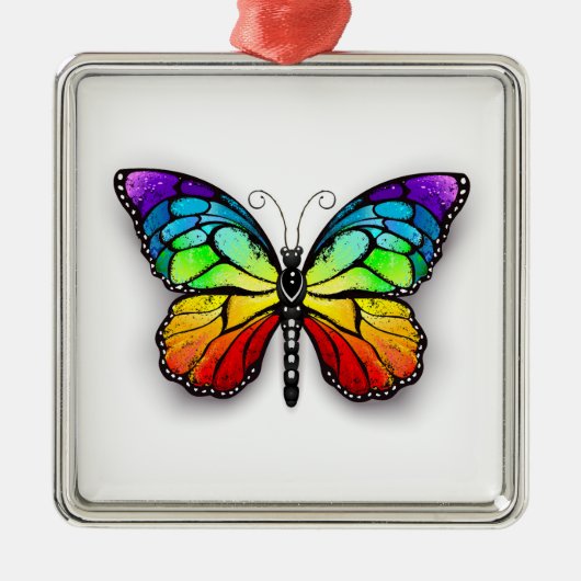 Monarch van regenboogvlinders metalen ornament (Voorkant)