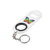 Monarch van regenboogvlinders mini flessenopener (Achterkant Gekanteld)