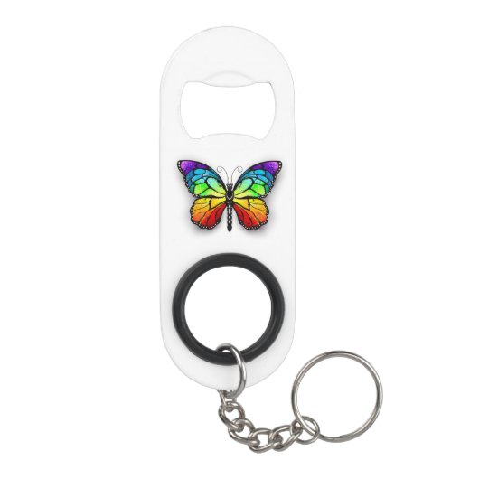 Monarch van regenboogvlinders mini flessenopener (Achterkant)