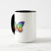 Monarch van regenboogvlinders mok (Voorkant links)