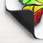 Monarch van regenboogvlinders muismat (Hoek)