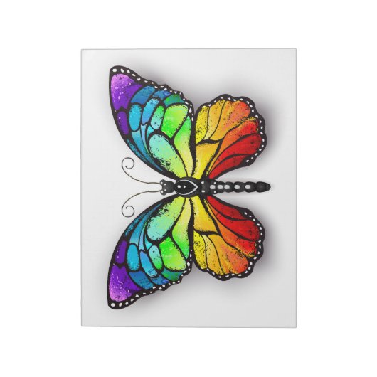 Monarch van regenboogvlinders notitieblok (Linkerzijde)