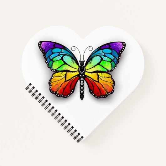 Monarch van regenboogvlinders notitieboek (Voorkant)