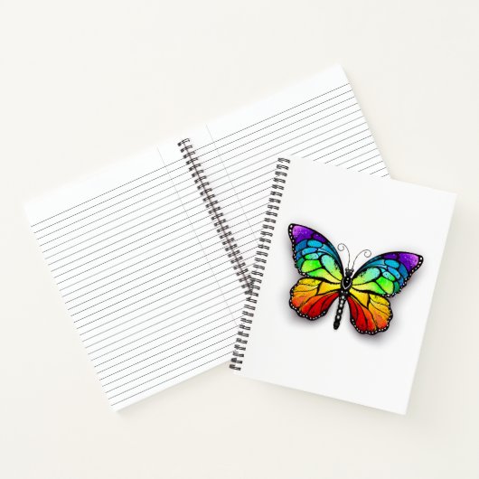 Monarch van regenboogvlinders notitieboek (Binnen)
