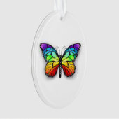 Monarch van regenboogvlinders ornament (voorkant)