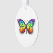 Monarch van regenboogvlinders ornament (voorkant)