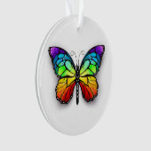 Monarch van regenboogvlinders ornament (voorkant)