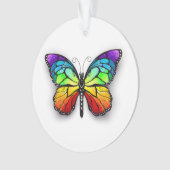 Monarch van regenboogvlinders ornament (voorkant)