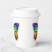 Monarch van regenboogvlinders papieren bekers (Links)