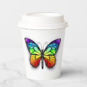 Monarch van regenboogvlinders papieren bekers (Voorkant)
