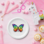 Monarch van regenboogvlinders papieren bordje (Feest)