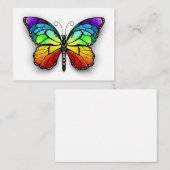 Monarch van regenboogvlinders plaatskaartje (Voorkant / Achterkant)