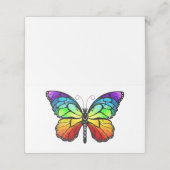 Monarch van regenboogvlinders plaatskaartje (Buitenkant ongevouwen)