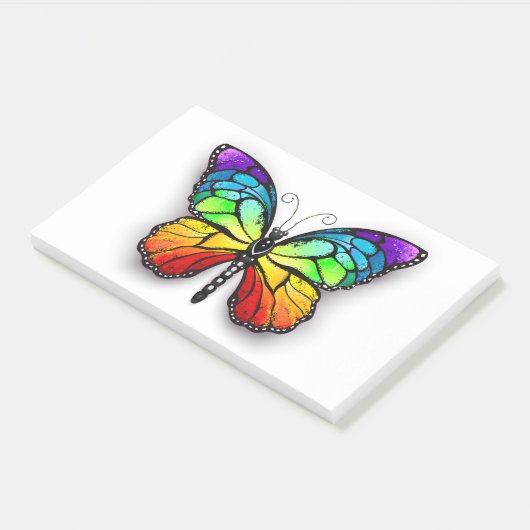 Monarch van regenboogvlinders post-it® notes (Schuin)