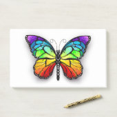 Monarch van regenboogvlinders post-it® notes (Op bureau)
