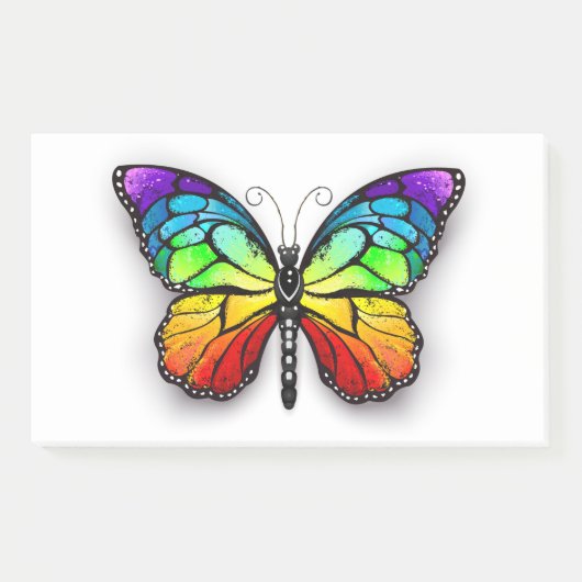 Monarch van regenboogvlinders post-it® notes (Voorkant)