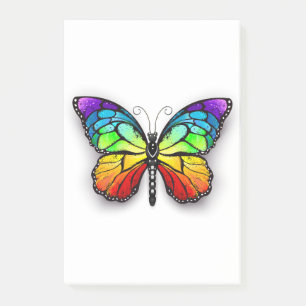 Monarch van regenboogvlinders post-it® notes