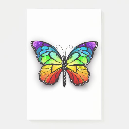 Monarch van regenboogvlinders post-it® notes (Voorkant)