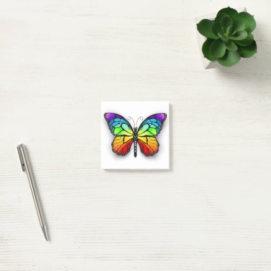 Monarch van regenboogvlinders post-it® notes (Kantoor)