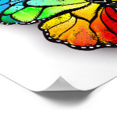 Monarch van regenboogvlinders poster (Hoek)