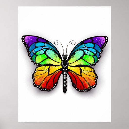 Monarch van regenboogvlinders poster (Voorkant)