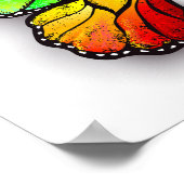 Monarch van regenboogvlinders poster (Hoek)
