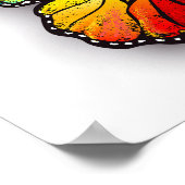 Monarch van regenboogvlinders poster (Hoek)