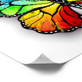 Monarch van regenboogvlinders poster (Hoek)