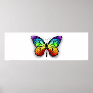 Monarch van regenboogvlinders poster