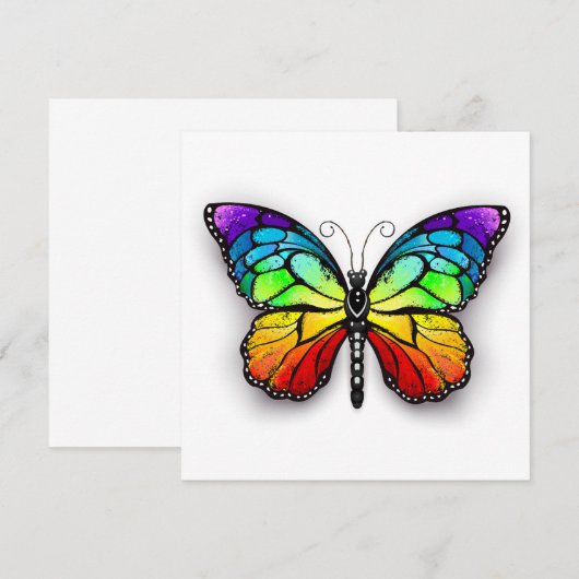 Monarch van regenboogvlinders programmakaart (Voorkant / Achterkant)