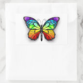 Monarch van regenboogvlinders rechthoekige sticker (Tas)