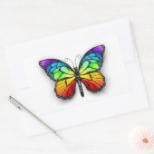 Monarch van regenboogvlinders rechthoekige sticker (Envelop)