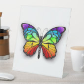 Monarch van regenboogvlinders reclamebord met voetstuk (Insitu)