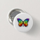 Monarch van regenboogvlinders ronde button 3,2 cm (Voorkant /achterkant)