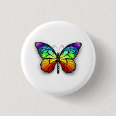 Monarch van regenboogvlinders ronde button 3,2 cm (Voorkant)