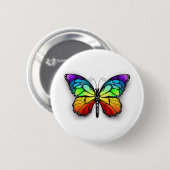 Monarch van regenboogvlinders ronde button 5,7 cm (Voorkant /achterkant)