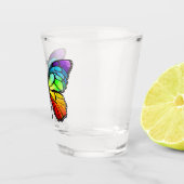 Monarch van regenboogvlinders shot glas (Rechts)