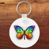 Monarch van regenboogvlinders sleutelhanger (Voorkant)