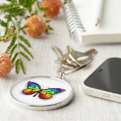 Monarch van regenboogvlinders sleutelhanger (Zijkant)