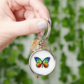 Monarch van regenboogvlinders sleutelhanger (Hand)