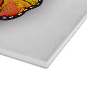 Monarch van regenboogvlinders snijplank (Hoek)