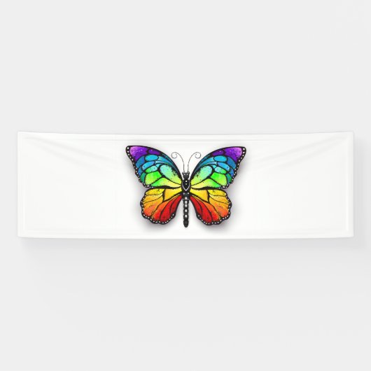 Monarch van regenboogvlinders spandoek (Horizontaal)