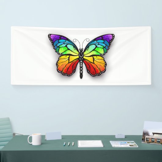 Monarch van regenboogvlinders spandoek (Beurs)