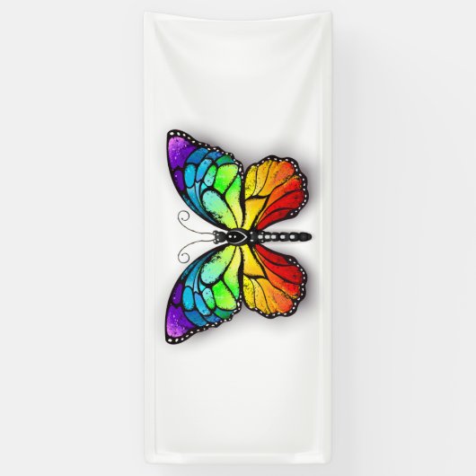 Monarch van regenboogvlinders spandoek (Verticaal)