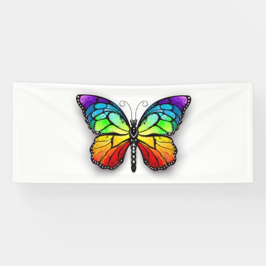 Monarch van regenboogvlinders spandoek (Horizontaal)