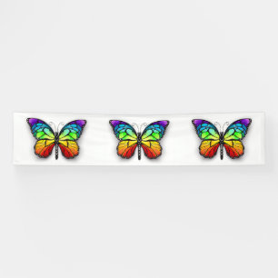 Monarch van regenboogvlinders spandoek